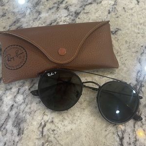 ROUND DOUBLE BRIDGE Polarized Ray-Ban’s all black